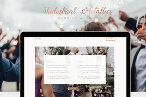 Industrial Metallics Wedding Website