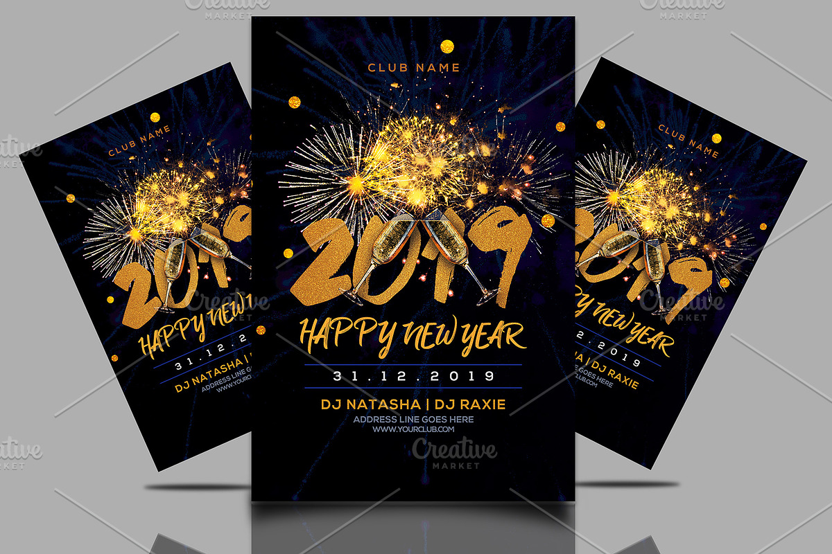 New Year Party Flyer, a Flyer Template by Flyer Arts (Photo 2 of 5)