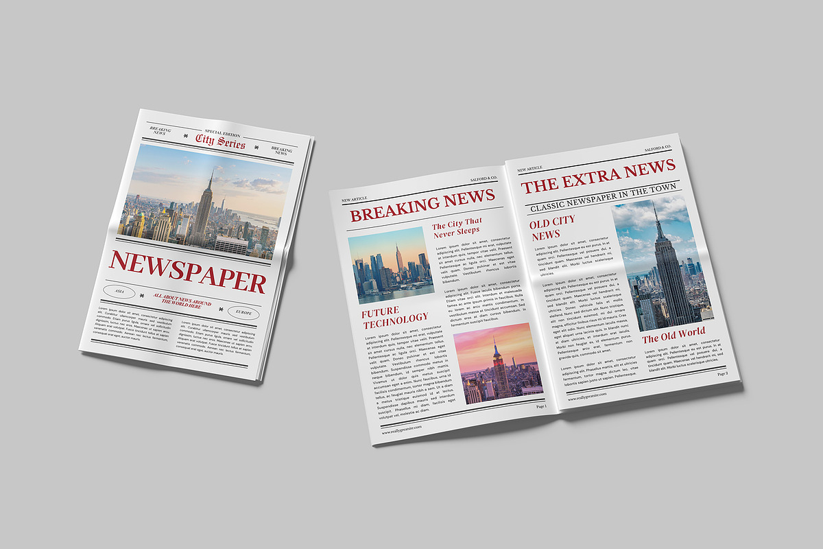 Newspaper Mockup, a Flyer Template by graphictime (Photo 5 of 12)