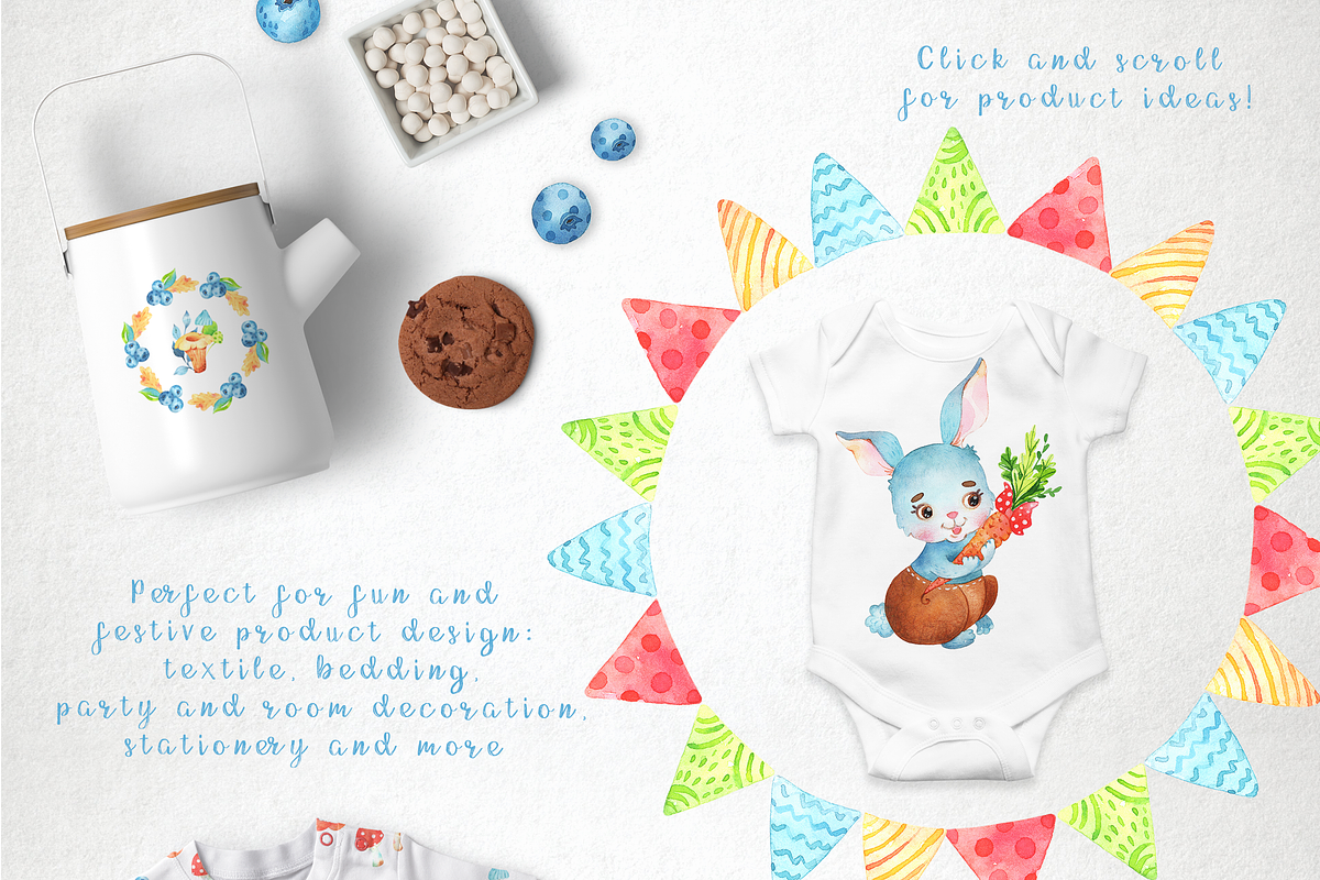 Autumn Woodland Party watercolor set, an Animal Illustration by Tatiana Troian (Photo 6 of 9)