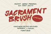 Sacrament Brush Font Duo, a Handwritten Font by Rusted Works (Thumbnail 1 of 7)
