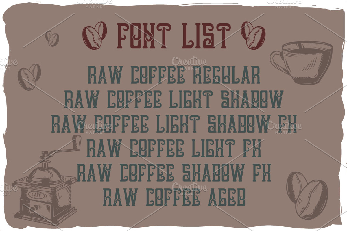Handcrafted font "Raw Coffee" preview 5