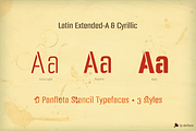Panfleta Stencil -3 fonts-, a Sans Serif Font by deFharo (Thumbnail 3 of 9)