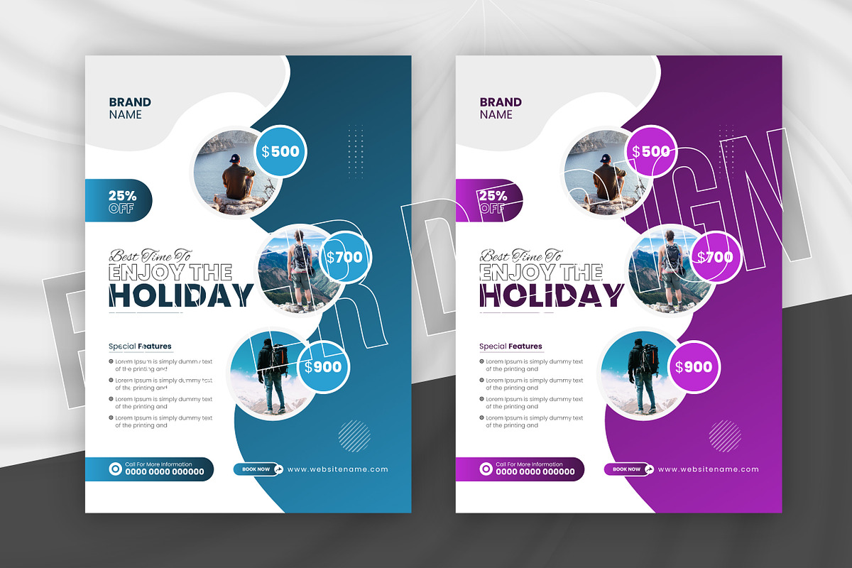 Travel Flyer Design, a Flyer Template by MxVect Stock (Photo 1 of 3)