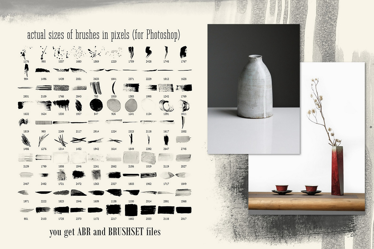 Wabi-Sabi Photoshop Procreate Stamps, a Brush Add-On by Struvictory.art (Photo 4 of 7)