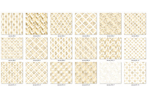 Gold Damask Pattern Overlays