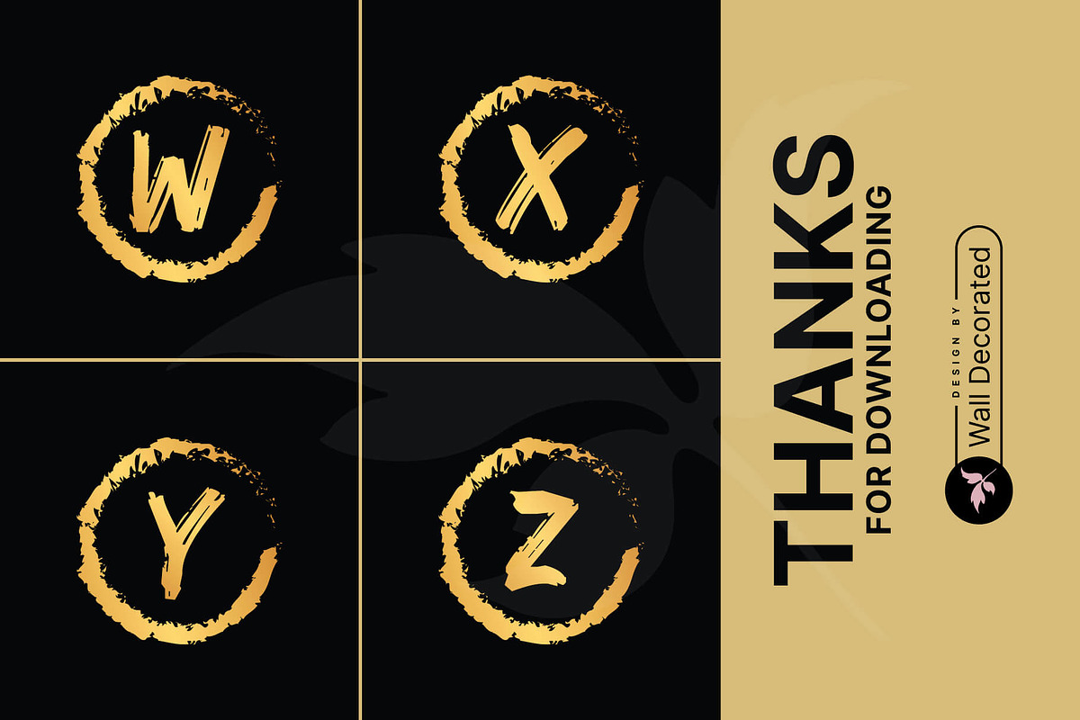 26 A-Z Alphabetic Letter Monograms, a Branding & Logo Template by Walldecorated (Photo 5 of 5)