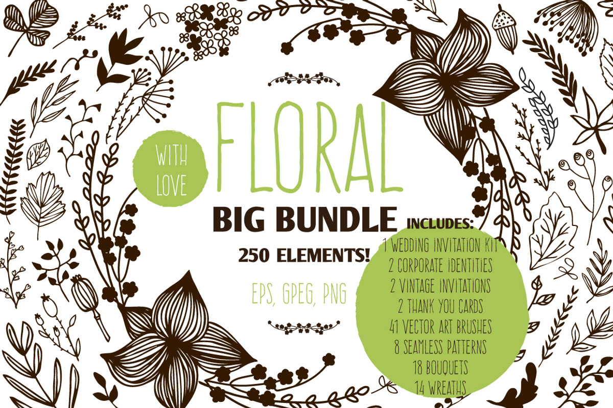 Floral Big Bundle, an Object Graphic by Lana Samokhina (Photo 1 of 21)
