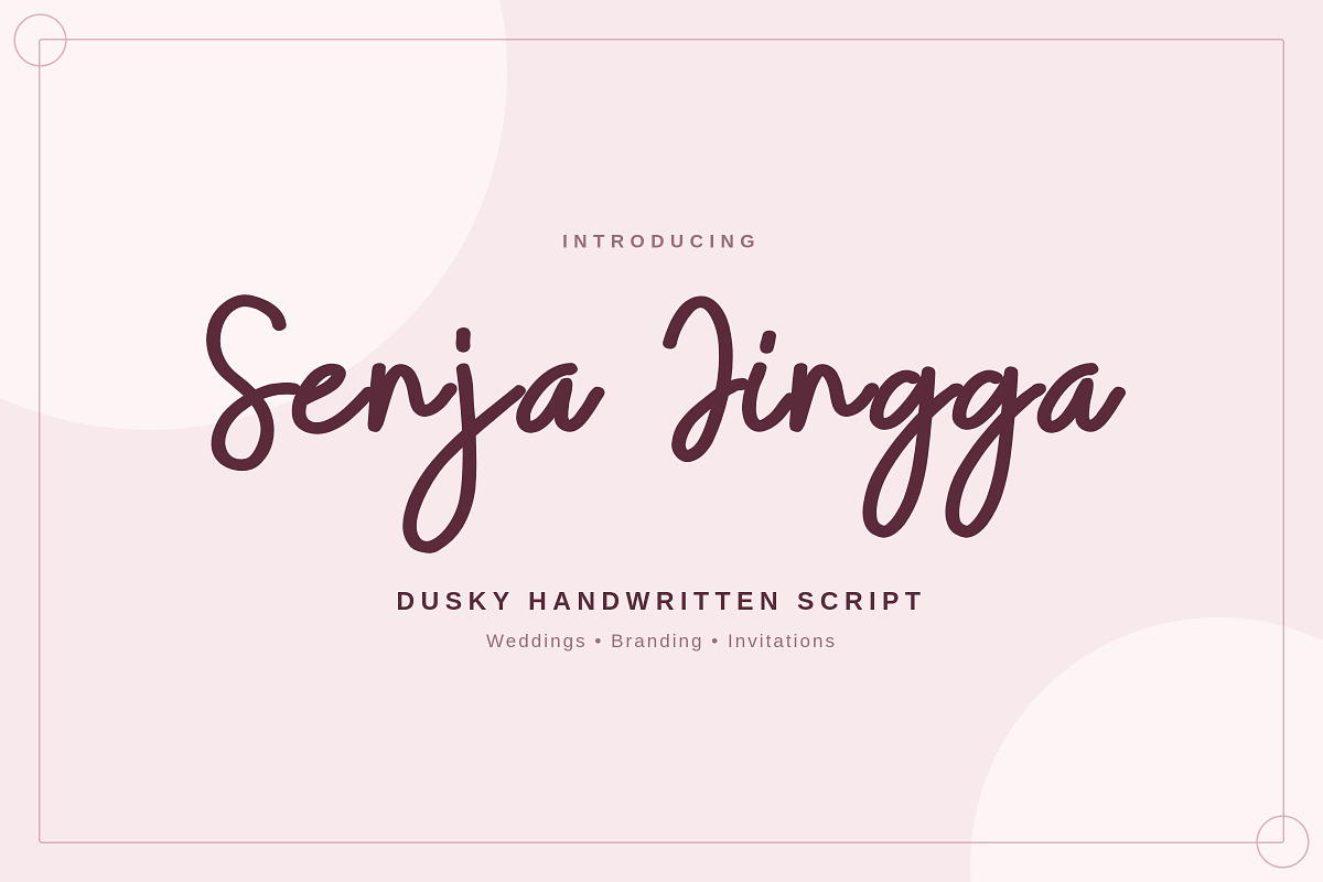 Senja Jingga – Script, a Script Font by Gookkis Studio (Photo 1 of 12)