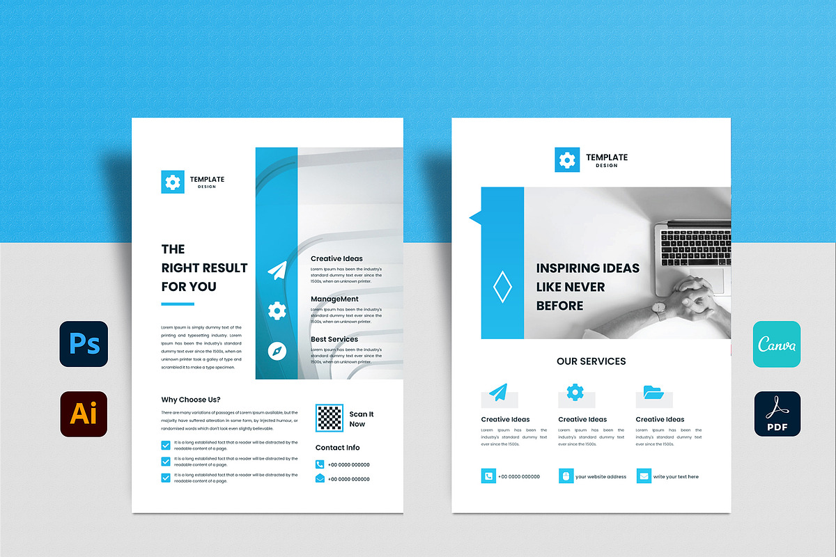 Corporate Business Flyer Bundle 2in1, a Flyer Template by mijli (Photo 1 of 9)