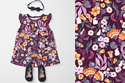 Plum Velvet Floral Pattern, a Pattern Graphic by Webvilla Studio (Thumbnail 2 of 7)