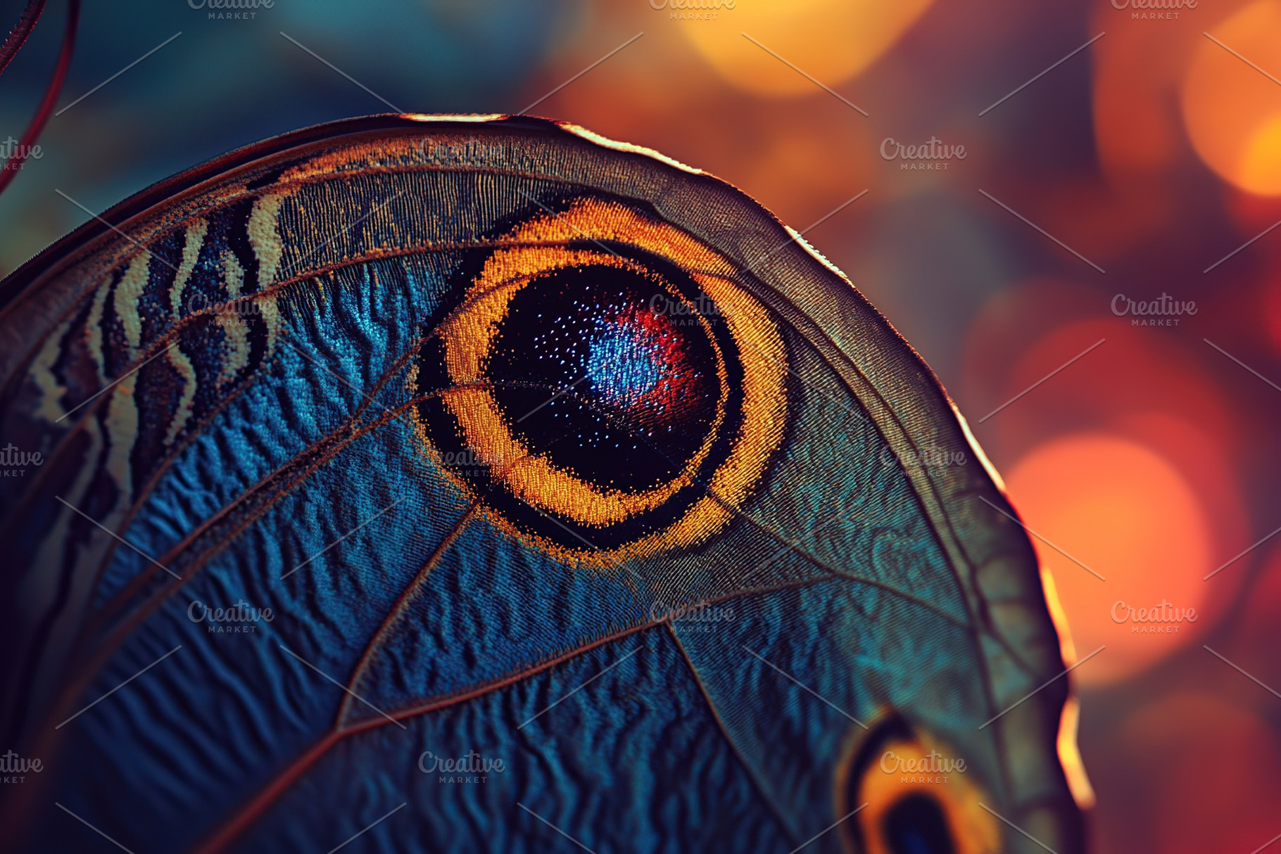 Bright butterfly resting on a vibrant background showcasing intricate wing patt, an Animal Photo by AlyaAnd