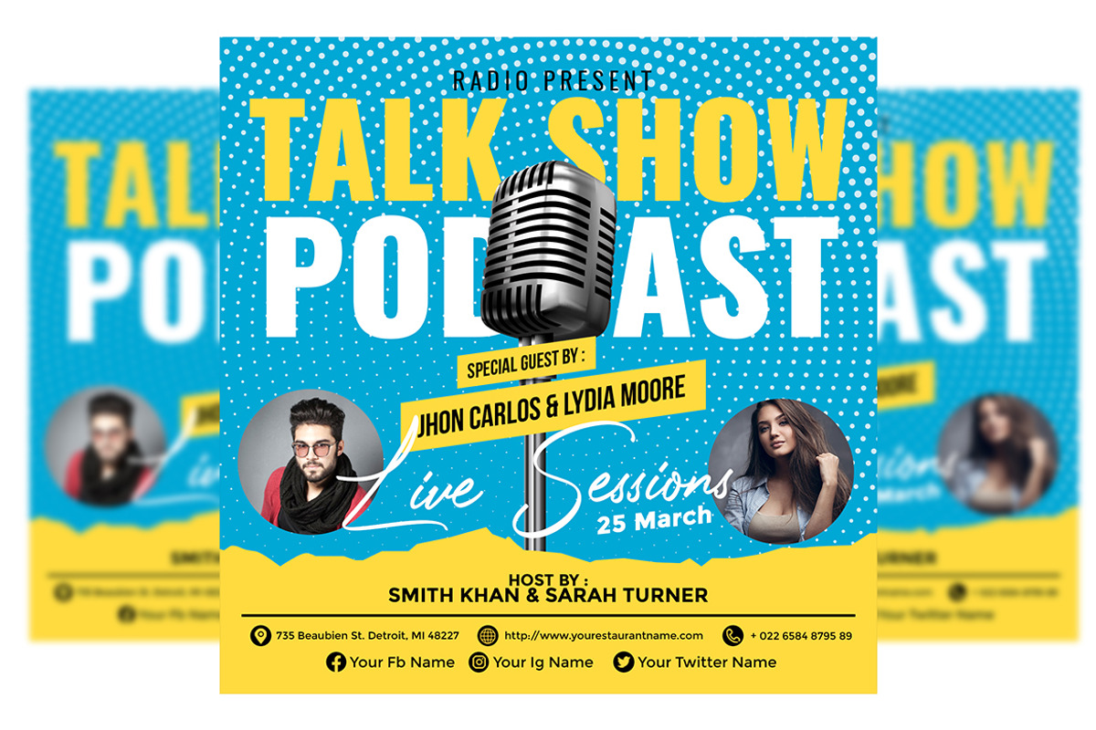 Talkshow Flyer, a Flyer Template by imadeDesign (Photo 3 of 3)