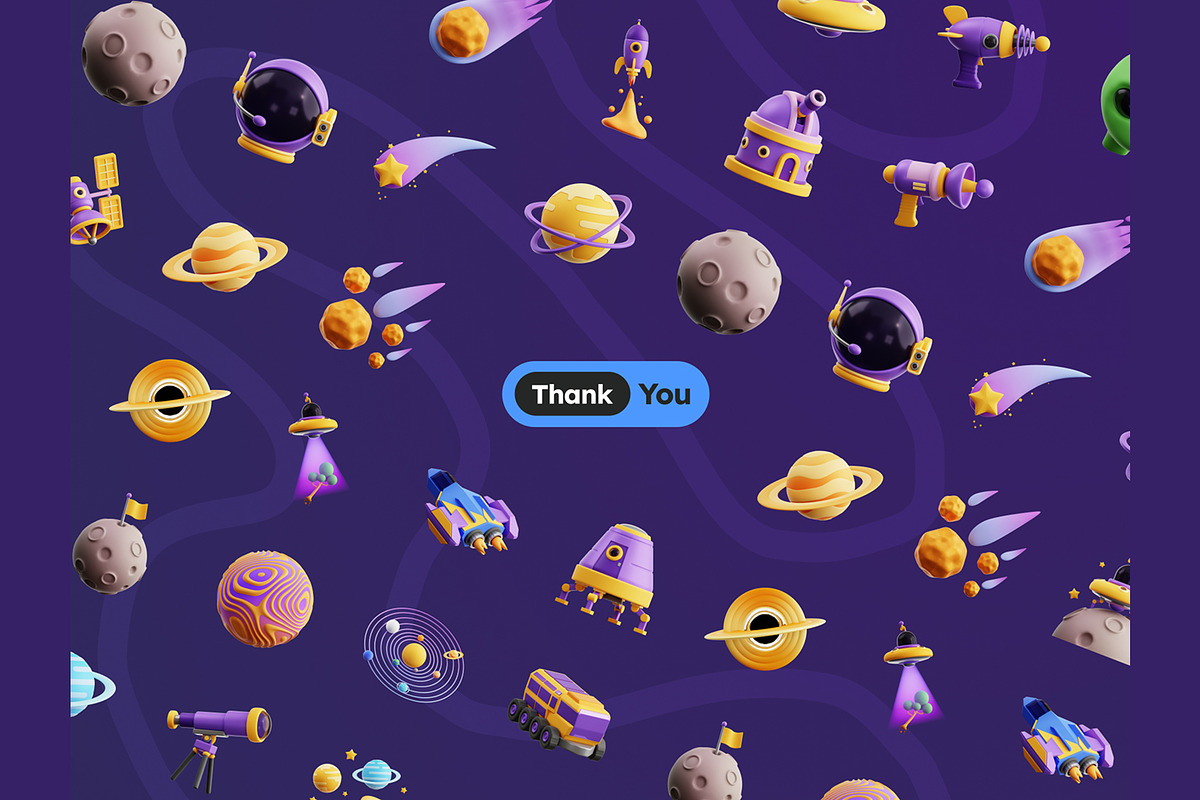 Space 3D Icons, an Object 3D Model by Rakata Studio (Photo 6 of 7)