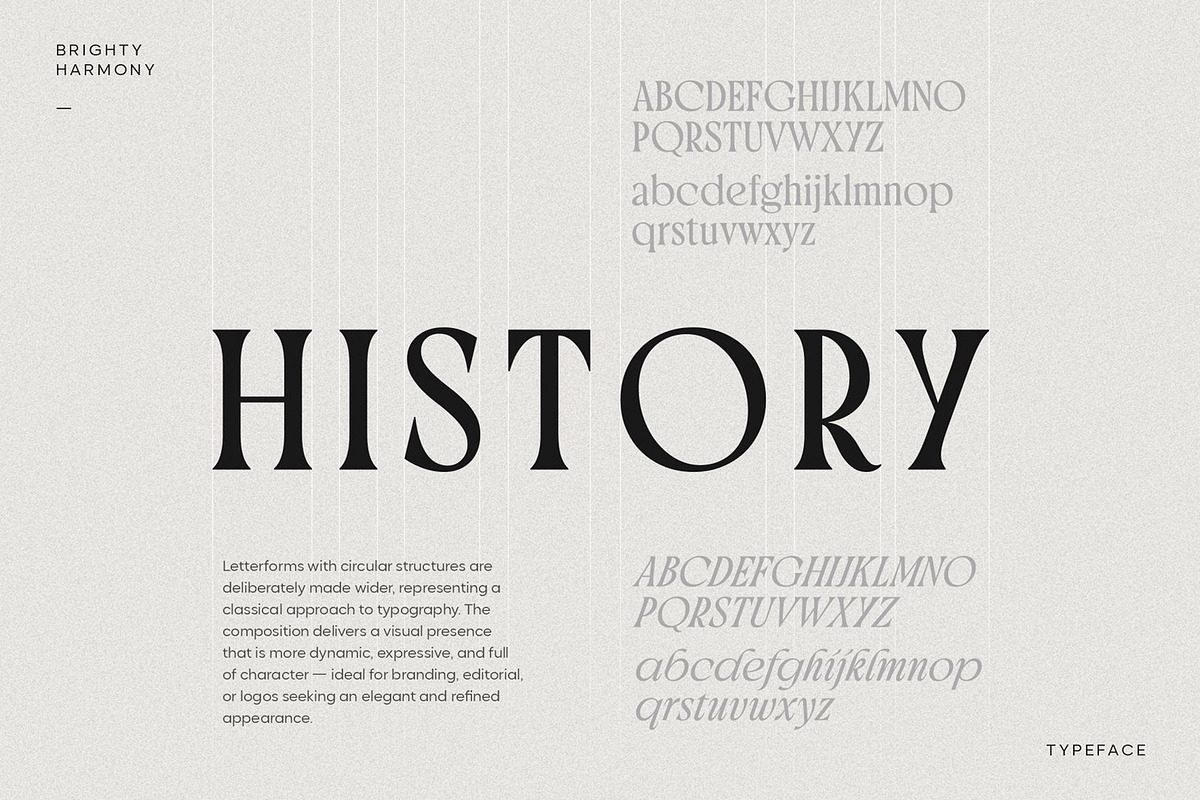 Brighty Harmony | Serif font family, a Font by Digitype Studio (Photo 2 of 15)