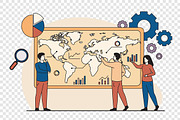 Business Analyzing Global Market, an Illustration by Partikusi Design (Thumbnail 3 of 3)