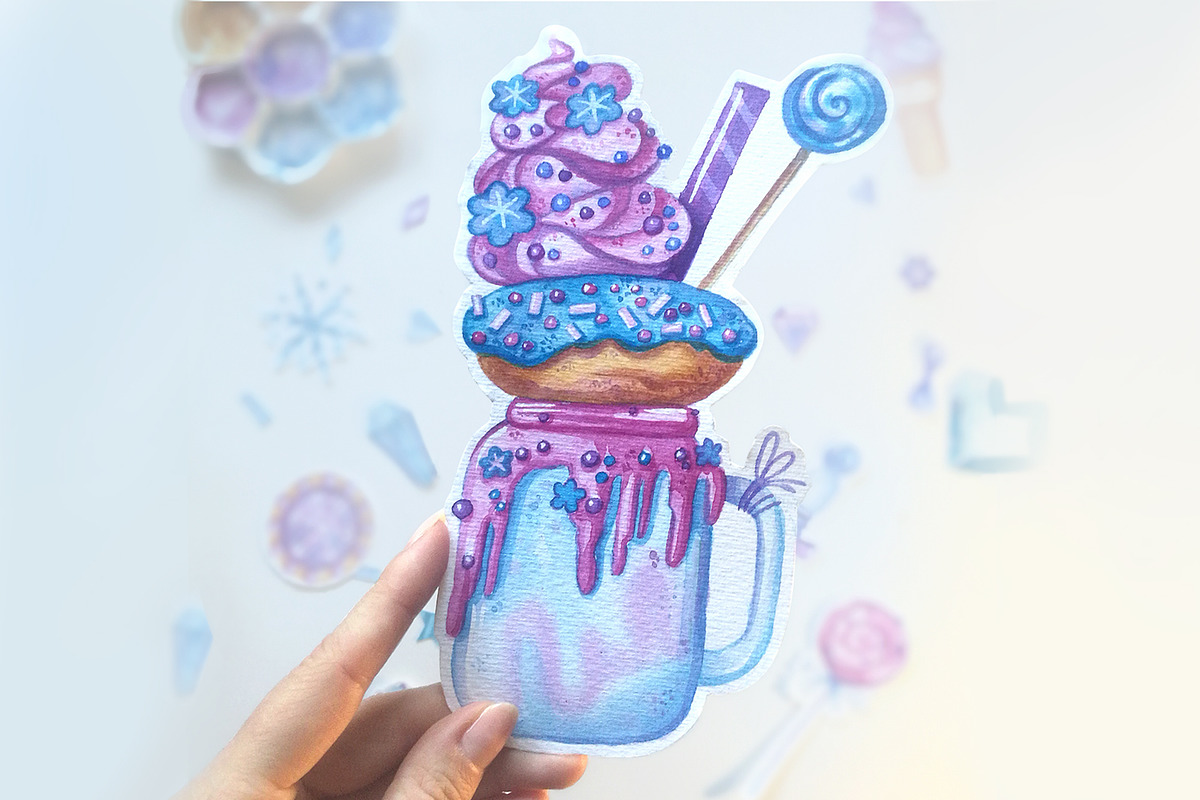 Frozen Sweets Clipart & Patterns, a Decorative Illustration by Valin Malin (Photo 5 of 13)