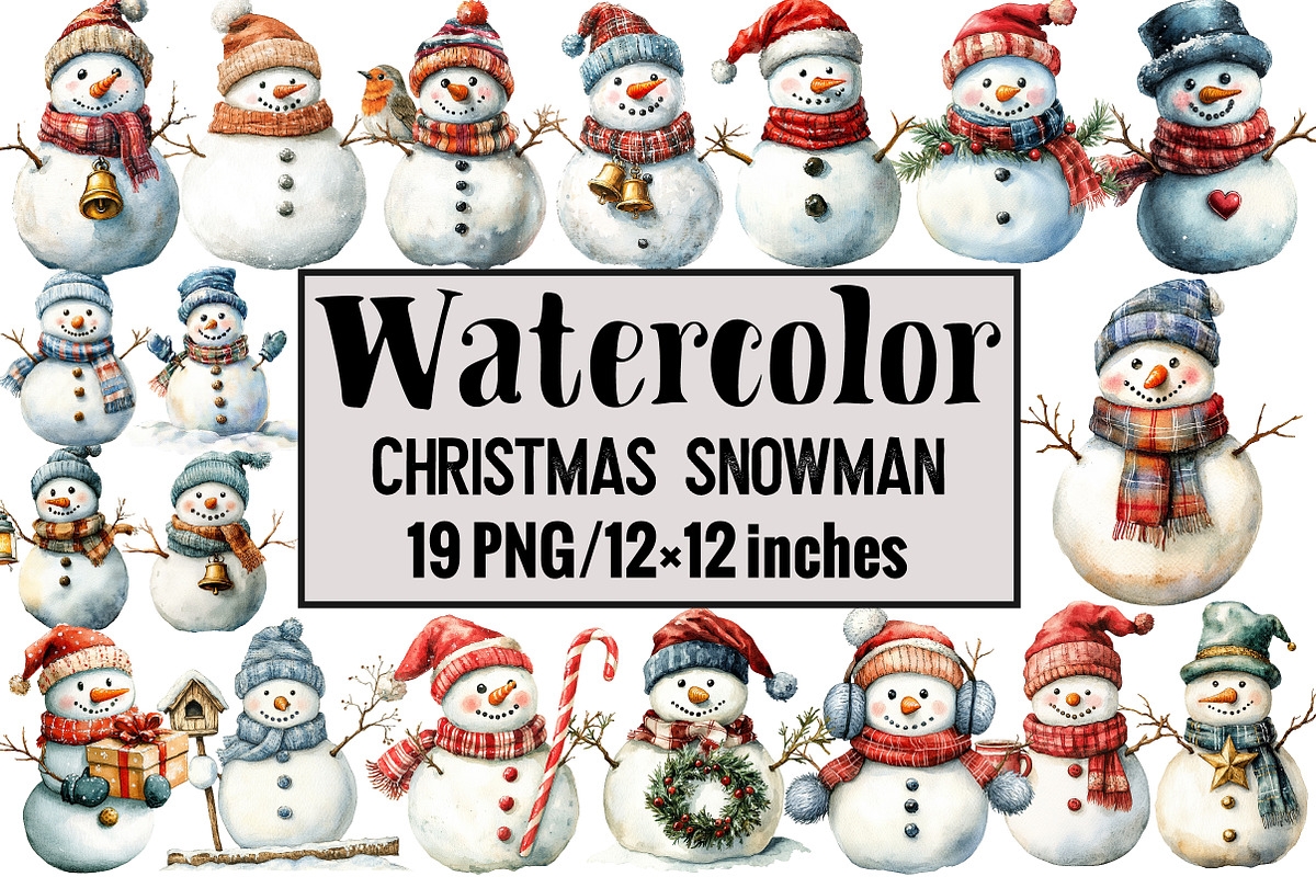 Christmas Snowman, an Illustration by Design Market (Photo 1 of 3)