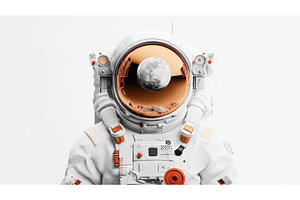 Astronaut In A White Spacesuit With