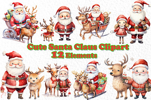 Santa Claus Clipart, Christmas Png