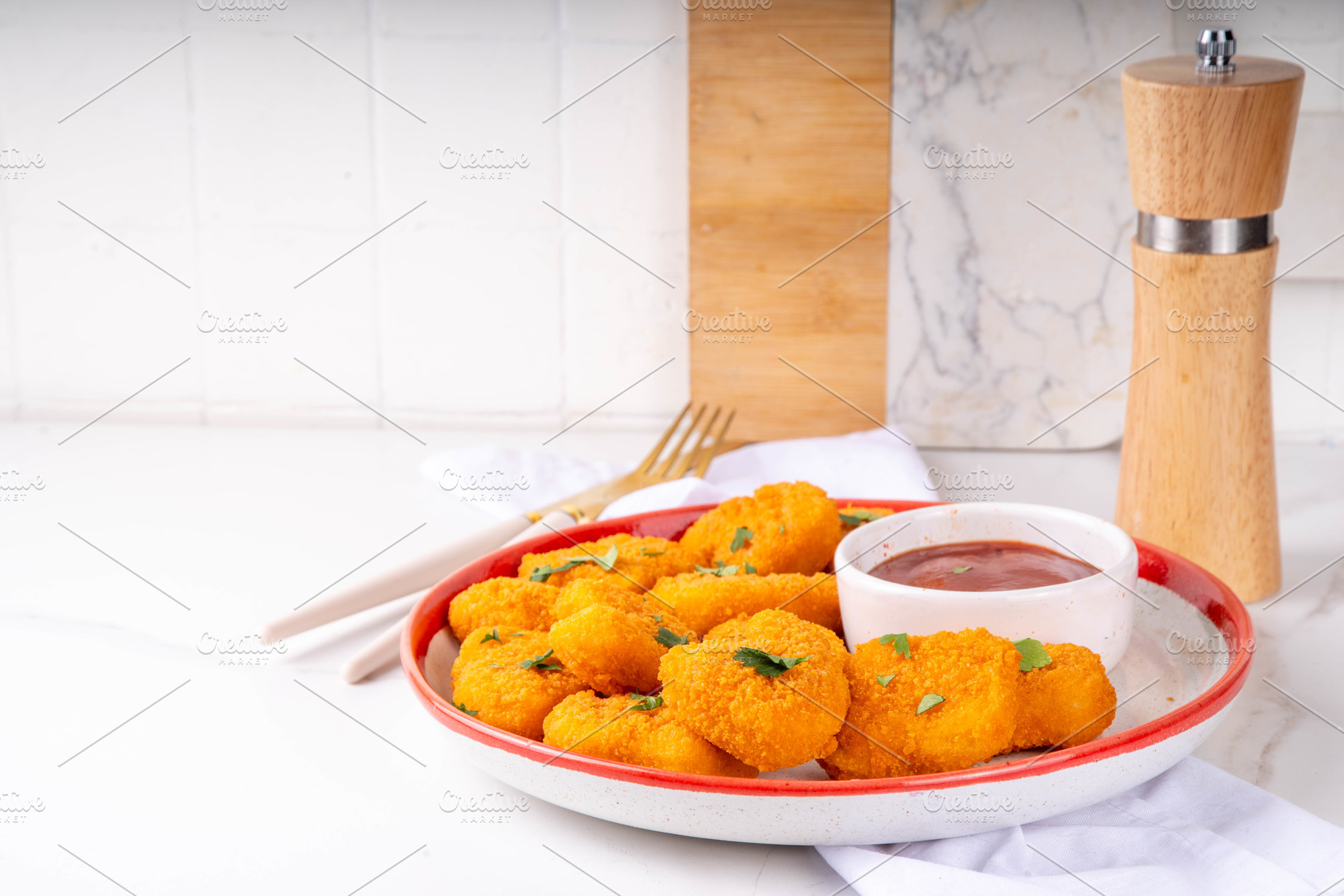 Homemade golden chicken Nuggets, a Food & Drink Photo by Rimma