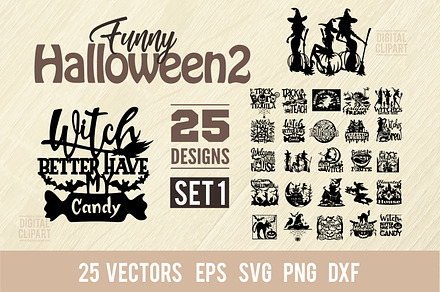 Halloween Decor Svg - Bundle 25 SVG, a Decorative Illustration by Digital-Clipart