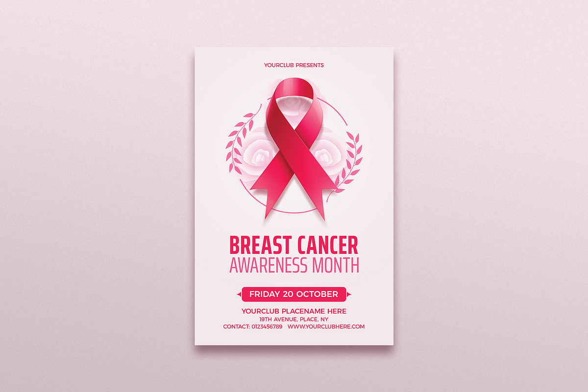 Breast Cancer Awareness Flyer, a Flyer Template by DesignWorkz