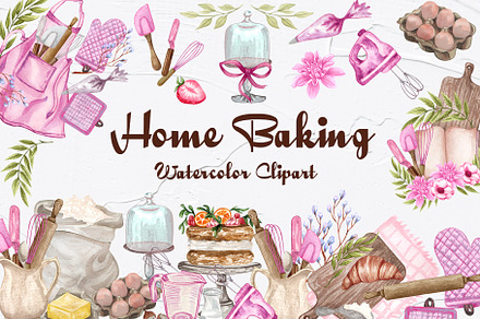 Home Bakery Watercolor Set