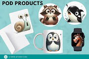 Shocked Animal Clipart Bundle, an Animal Illustration by Traveling Designer (Thumbnail 5 of 6)