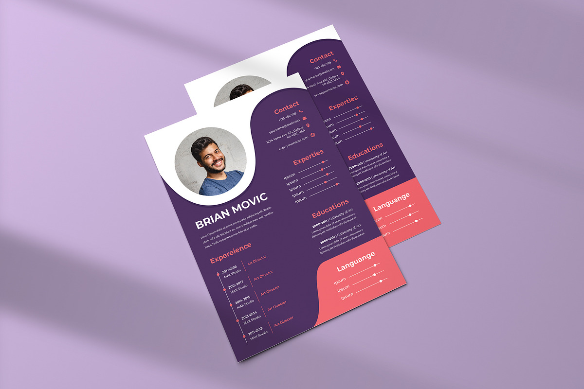 Clean Modern -  Resume CV Template, a Resume Template by Jiwstudio