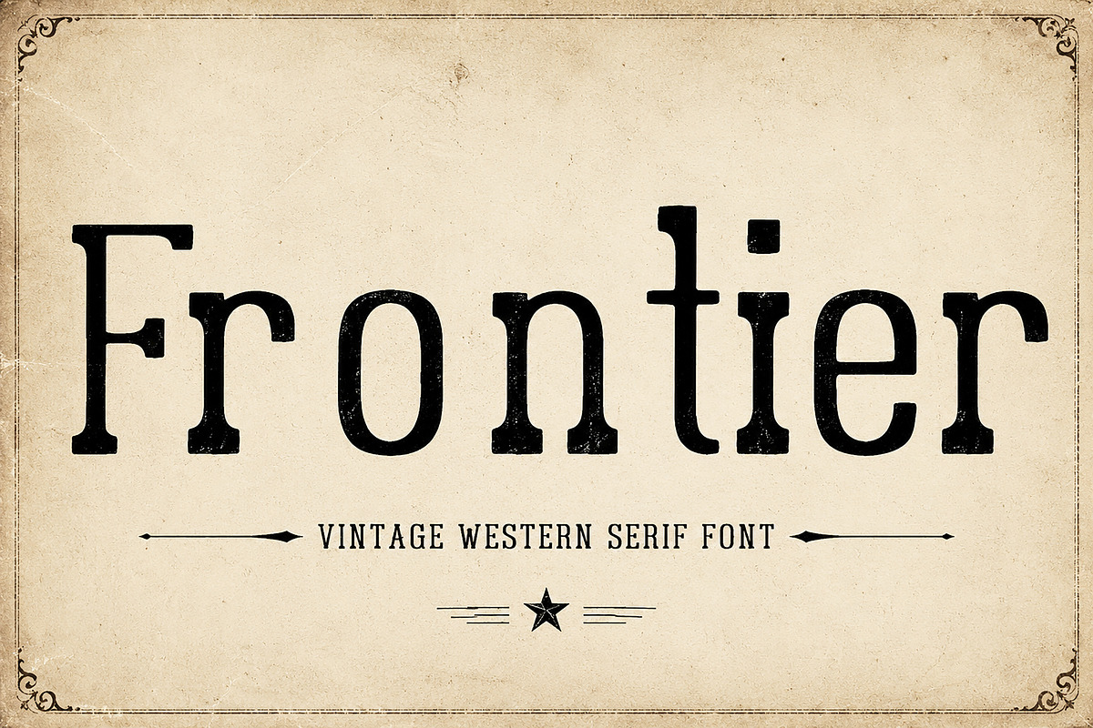 Frontier, a Serif Font by Wow Magic (Photo 1 of 5)