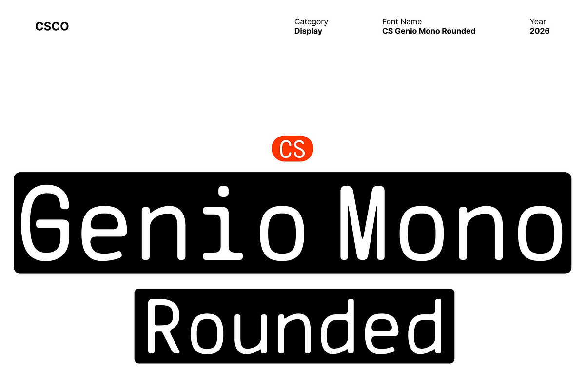 CS Genio Mono Rounded, a Sans Serif Font by Craft Supply Co. (Photo 1 of 8)