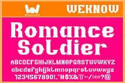 Romance Soldier font, a Font by weknow (Thumbnail 1 of 8)