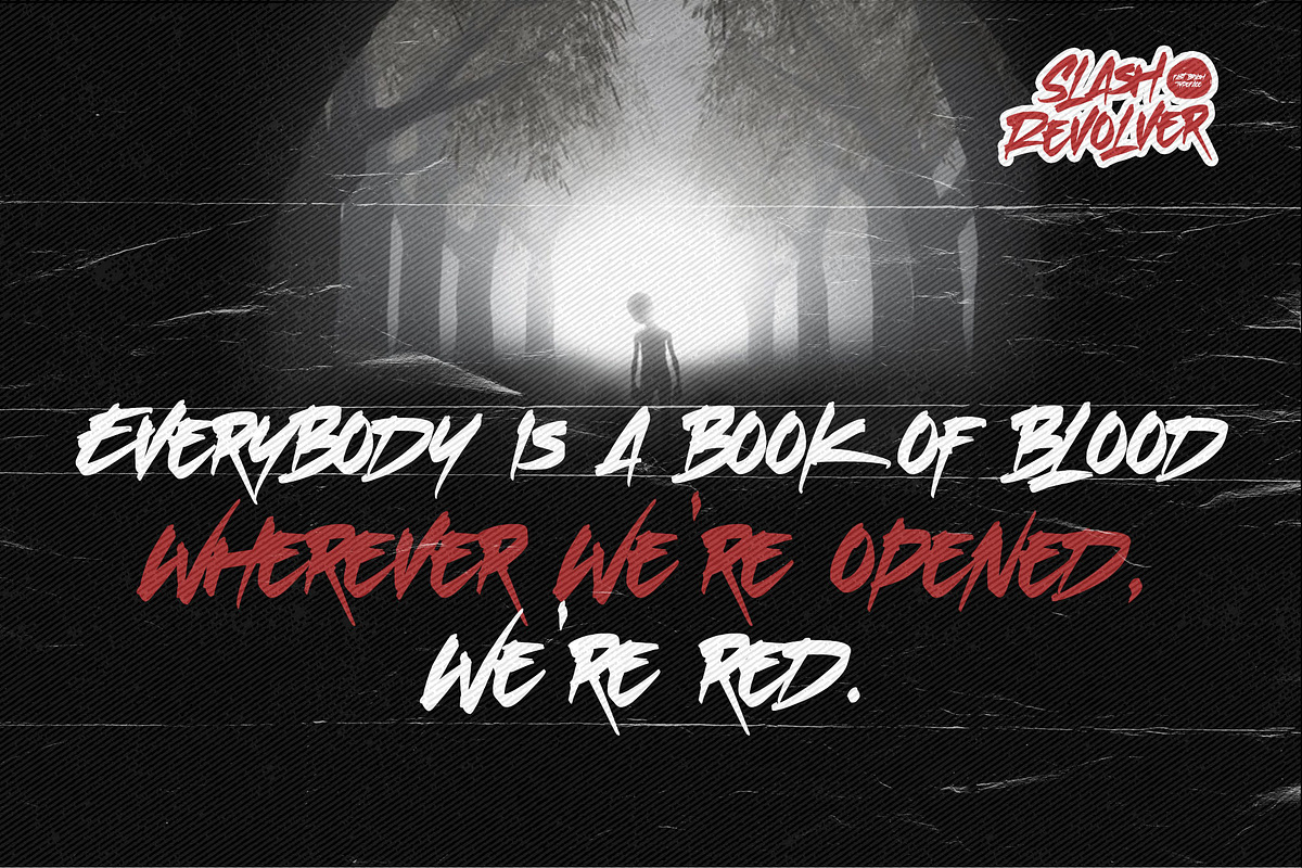 Slash Revolver – Brush Typeface, a Handwritten Font by Almarkhatype (Photo 6 of 8)