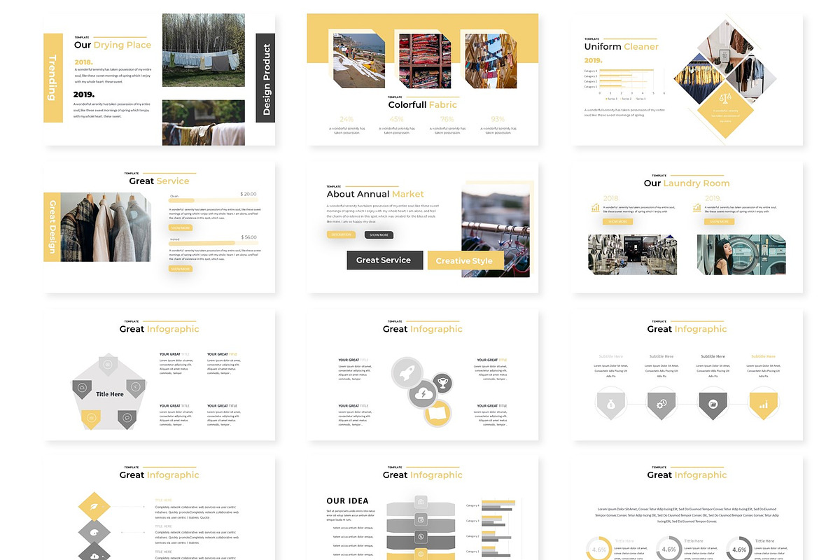 Laundry - Powerpoint Template, a Presentation Template by AQR Studio