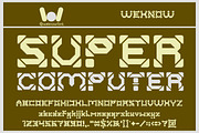 Super Computer font, a Font by weknow (Thumbnail 1 of 5)