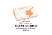 Fall School Girl: Cozy Study Clipart, an Object Graphic by Ruslana Lubenets (Thumbnail 3 of 13)