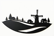 Dutch Windmill Field Set, an Illustration by Creativeshirt (Thumbnail 8 of 10)