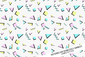 80s & 90s Pastel Shapes Patterns