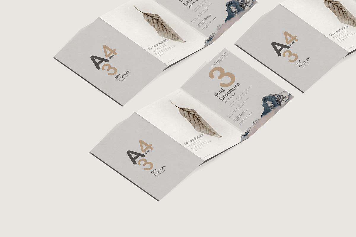 A4 Size Tri-Fold Brochure Mockup, a Print Template by pmvch (Photo 7 of 20)