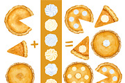 Pumpkin Pie Watercolor Clip Art, a Background Graphic by Watercolor Clipart (Thumbnail 5 of 6)