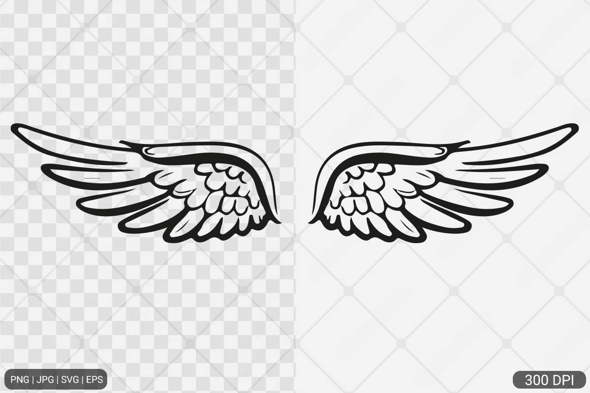 Angel Wings SVG PNG Design Bundle, an Illustration by Actual Pixel (Photo 9 of 12)