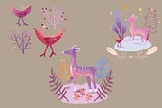 Enchanted Forest Clipart Set, an Illustration by FaliushViktoriaArtist (Thumbnail 5 of 10)