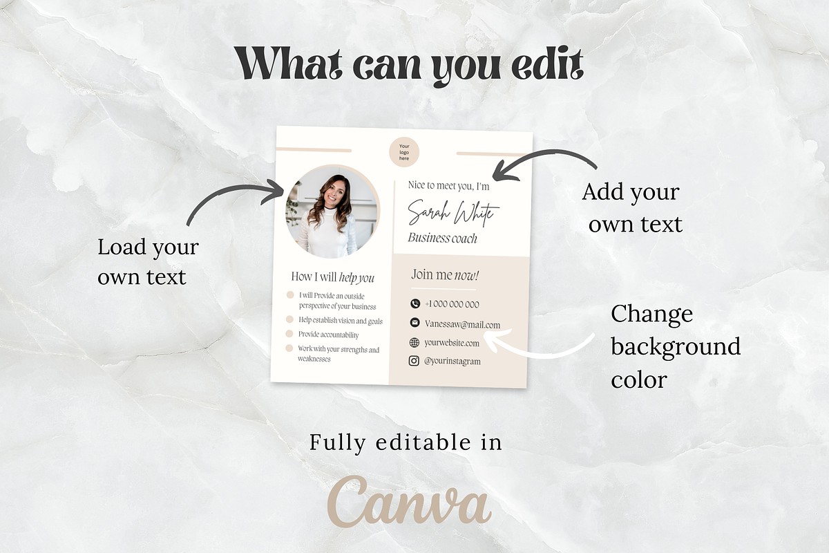 Coaching flyer Template Canva preview 2