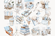 Summer Beach Clipart Collection, a Person Illustration by GlamArtZhanna (Thumbnail 3 of 8)