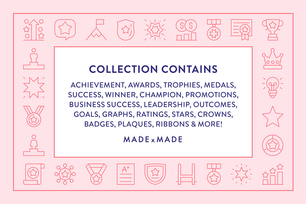 Achievement Icons, an Outline Icon by Made by Made (Photo 2 of 7)