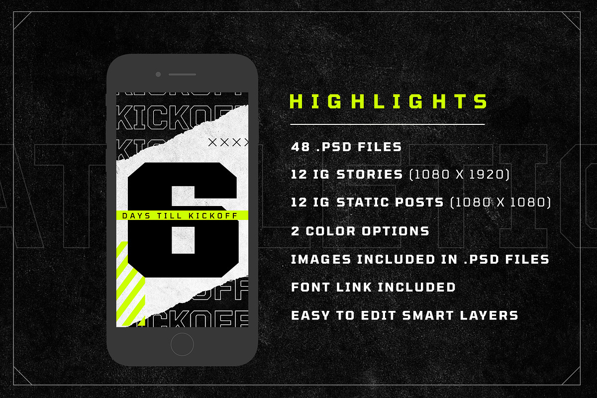 ATHLETICO 2- BALLER INSTAGRAM KIT, a Social Media Template by GOAT Design Co. (Photo 12 of 13)