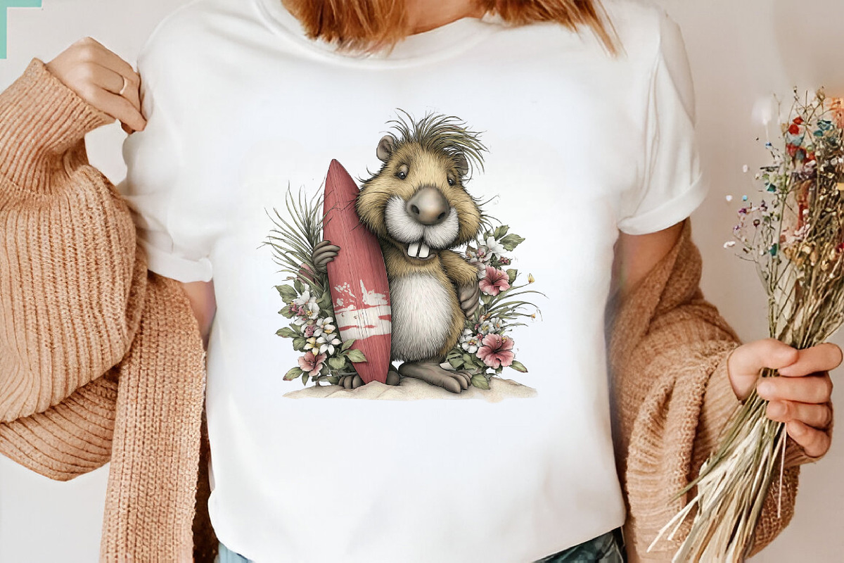 Summer Funny Capybara Clipart Bundle, an Illustration by SVGArt (Photo 6 of 9)