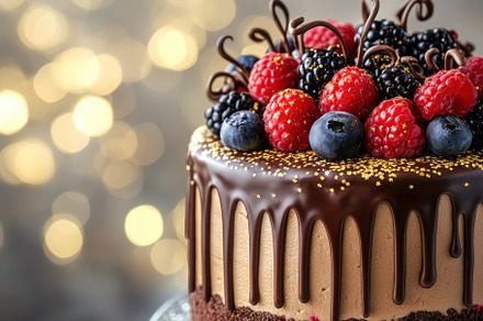 Delicious Chocolate Cake Topped with, a Background Photo by Pixeness