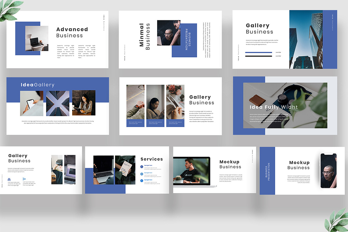 Work Business Powerpoint, a Presentation Template by Infinity Vector Studio